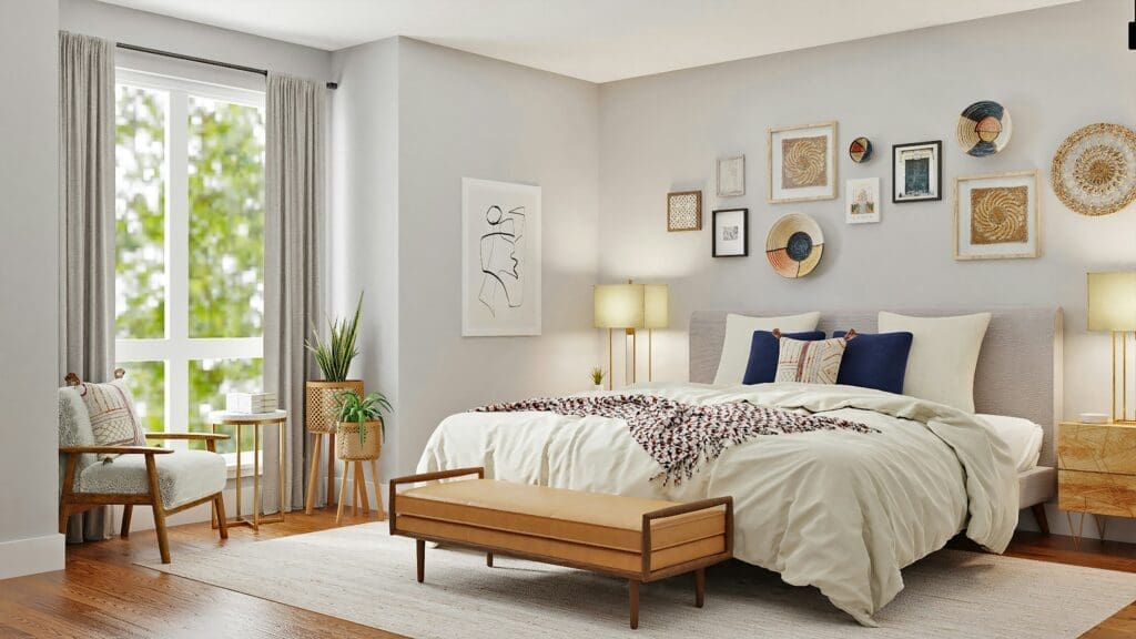 This elegant bedroom highlights the possibilities of transitioning from renting to owning through flexible options like rent to own Raleigh.