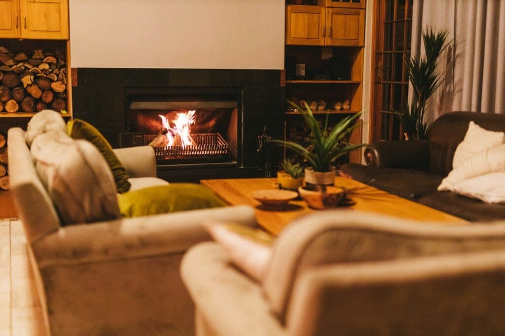 A warm and modern living room that reflects the comfort and stability offered by lease to own Raleigh options for aspiring homeowners.