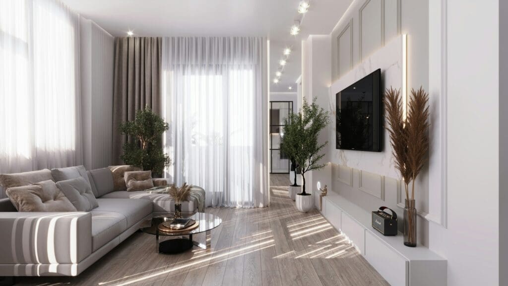 A serene and well-lit living room, offering a peaceful retreat—ideal for buyers exploring lease to own Raleigh options as the housing market is slowing.