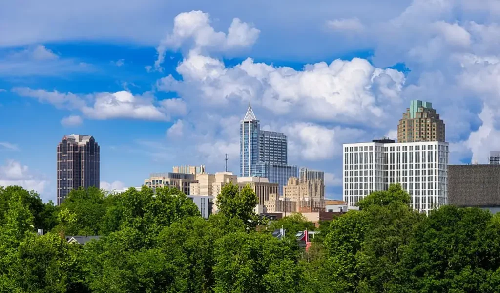 Lease-to-own Raleigh homes skyline view