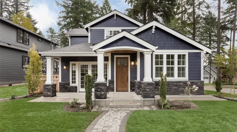 Lease to Own Greensboro home with elegant touches including covered entrance