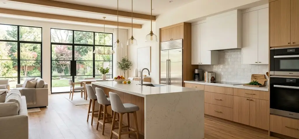 Bright modern kitchen interior in a lease to own home, symbolizing clarity and long-term homeownership