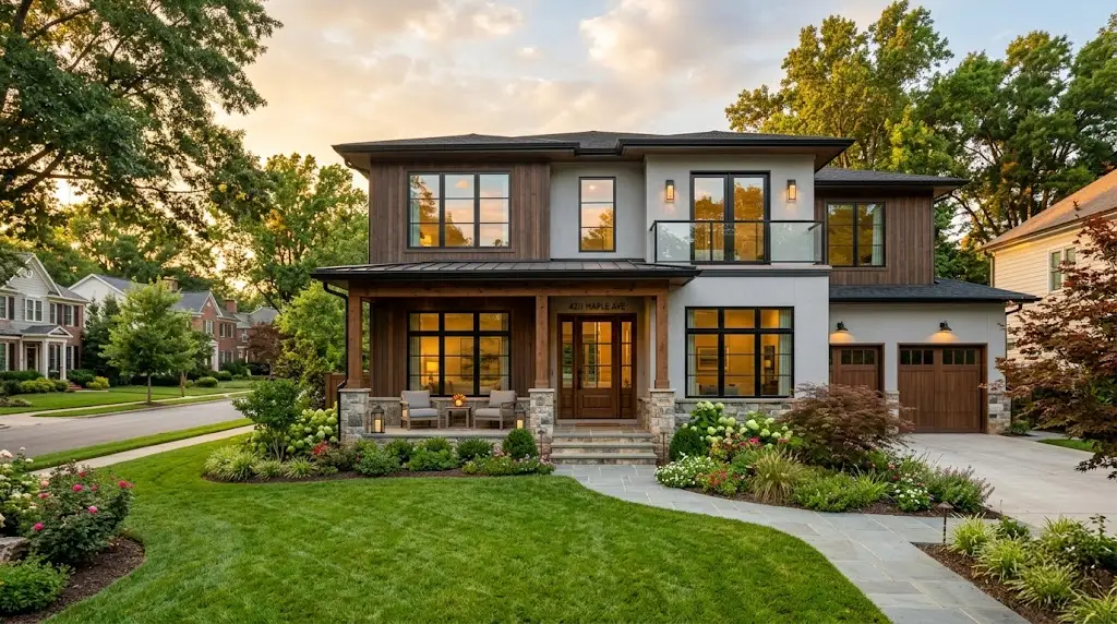 Beautiful front exterior of Aliyah’s lease to own home in the Triad, representing new beginnings and planting roots