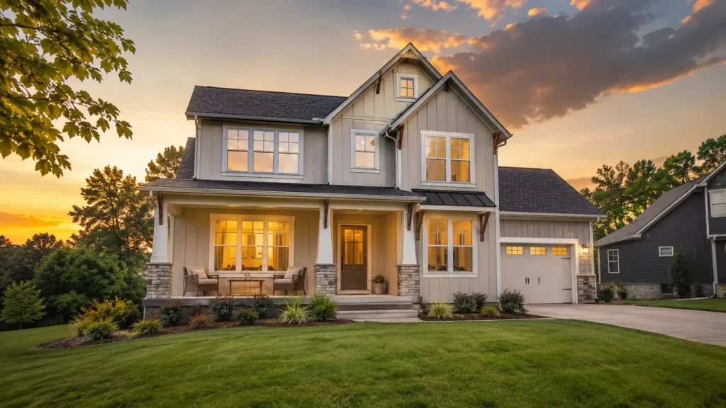 Beautiful front exterior of Katie’s lease to own home in Greensboro, representing perseverance and a second chance at homeownership